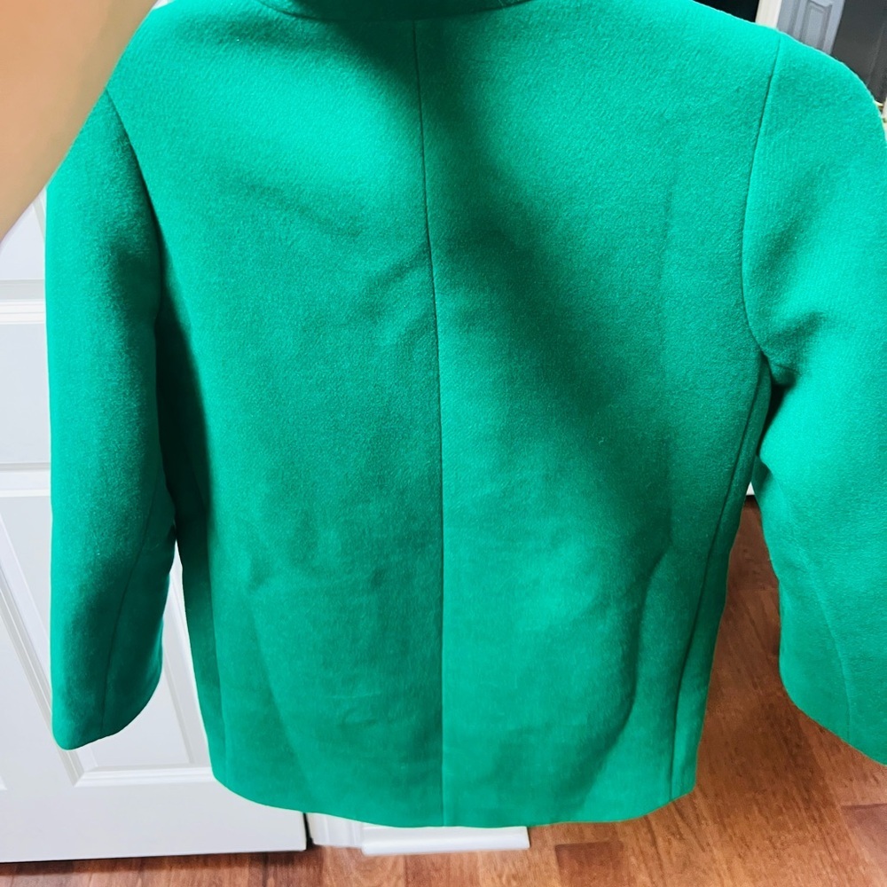 J. Crew Green Trench Coat Tailored Modern Cut - Picture 6 of 8